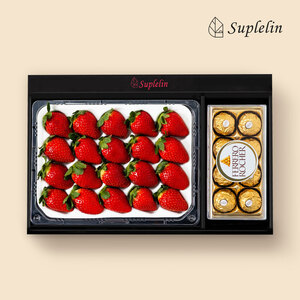 [수플린] 베리랑 초코랑 죽향 딸기 &amp; 페레로로쉐 선물세트(딸기 400g, 로쉐 8입)